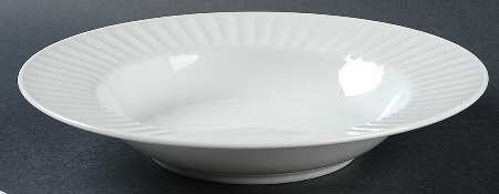 Country White (Embossed) Rim Soup Bowl