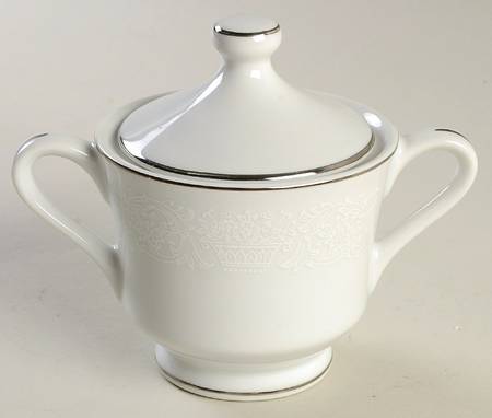 Elegant Lace Sugar Bowl & Lid