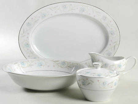 English Garden (Platinum) 5 Piece Hostess Set
