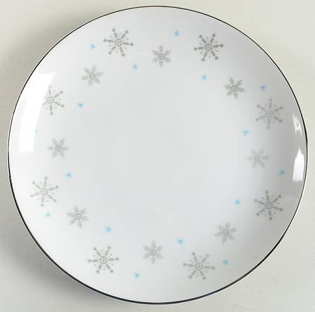 Fantasy (Gray Snowflakes) Salad Plate