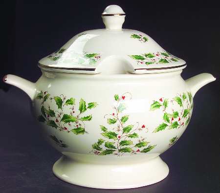 Holly Holiday Tureen &  Lid by Fine China of Japan