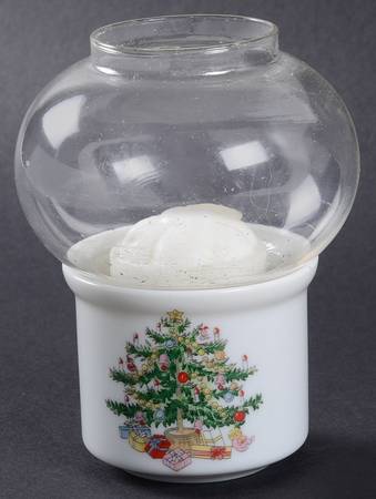 Christmas Tree Votive Candleholder with Glass Globe