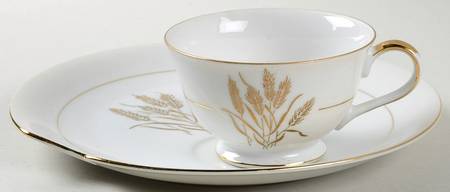 Flowing Wheat Snack Plate & Cup Set