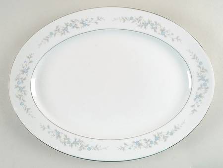 Forget Me Not 14" Oval Serving Platter