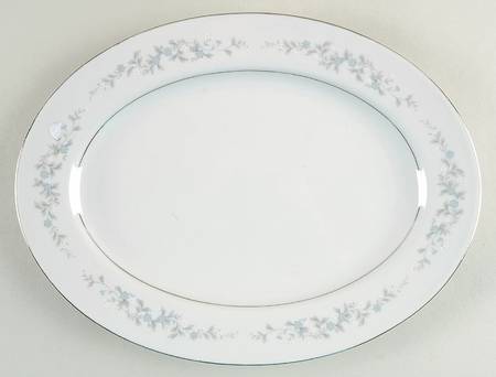 Forget Me Not 12" Oval Serving Platter