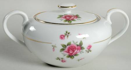 Gemini Rose Sugar Bowl & Lid