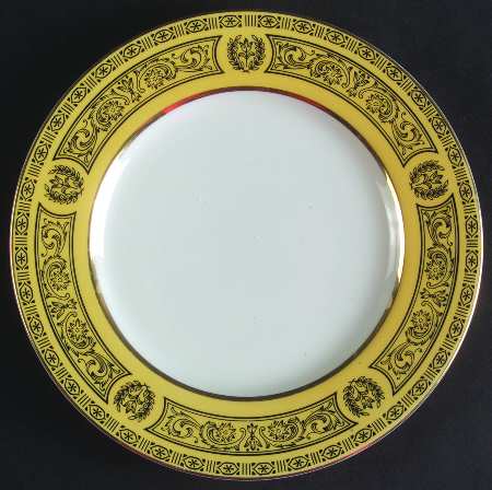 Golden Damask Salad Plate