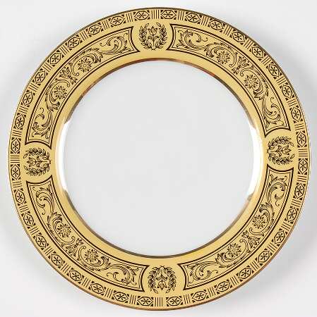 Golden Damask Bread & Butter Plate