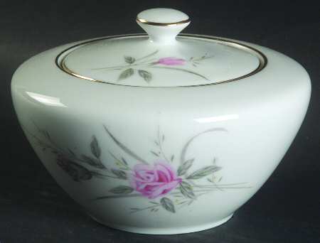 Golden Rose (Pink Roses, Msi) Sugar Bowl & Lid by Fine China of Japan