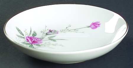 Golden Rose (Pink Roses, Msi) Fruit/Dessert (Sauce) Bowl by Fine China of Japan