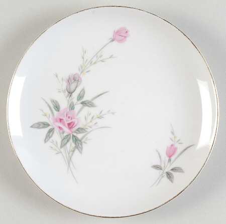 Golden Rose (Pink Roses, Msi) Bread & Butter Plate
