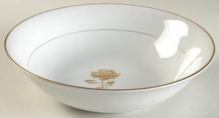 Golden Rose (Gold Rose, Hall Mark) 9" Round Vegetable Bowl