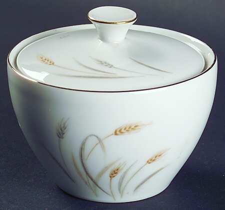 Golden Wheat Sugar Bowl & Lid