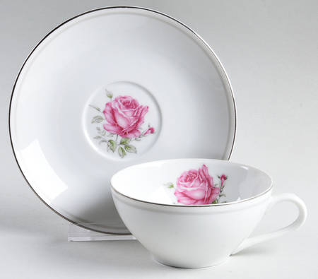 Imperial Rose Flat Cup & Saucer Set