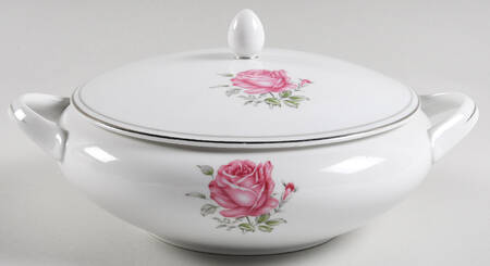 Imperial Rose Round Covered Vegetable by Fine China of Japan