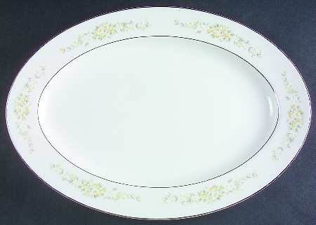 Lady Carolyn 14" Oval Serving Platter by Fine China of Japan