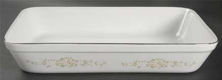 Lady Carolyn 12" Rectangular Baker by Fine China of Japan