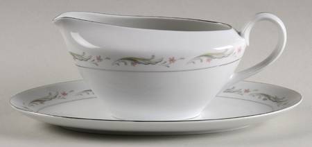 Larchmont Gravy Boat & Underplate/Relish by Fine China of Japan