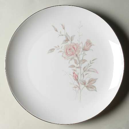 Laura (Platinum Trim) 12" Chop Plate (Round Platter)