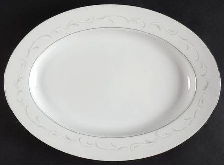 Laura 12" Oval Serving Platter by Fine China of Japan