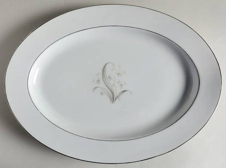 Lily of The Valley 14" Oval Serving Platter