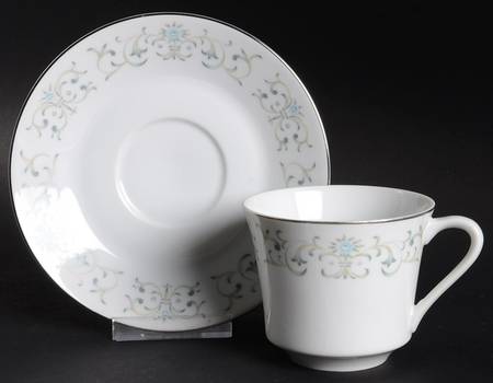Lorraine Flat Cup & Saucer Set