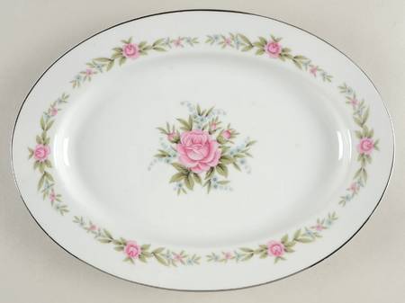 Melody Rose 12" Oval Serving Platter