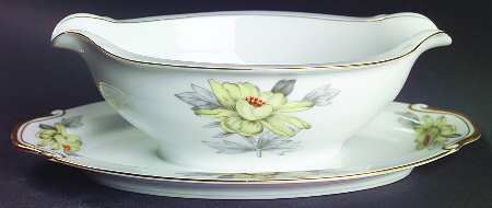 Mimosa Gravy Boat with Attached Underplate
