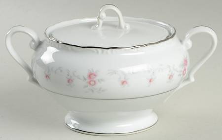 Minuet (Platinum Trim) Sugar Bowl & Lid