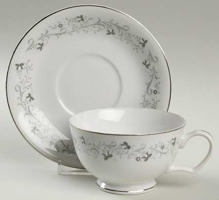 Moon Mist Footed Cup & Saucer Set