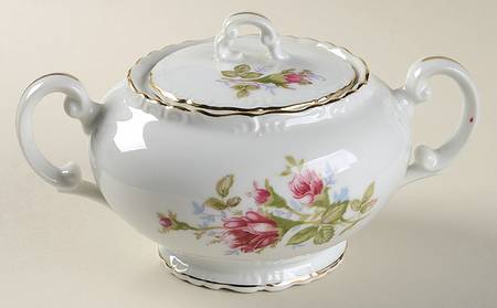 Moss Rose Sugar Bowl & Lid