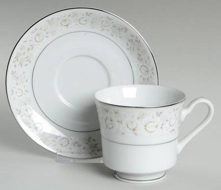 Parklane Footed Cup & Saucer Set by Fine China of Japan