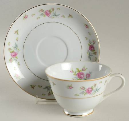 Petite Rose Footed Cup & Saucer Set
