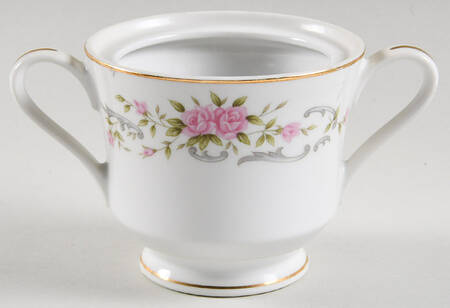 Pink Rose Sugar Bowl No Lid