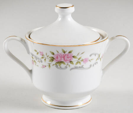 Pink Rose Sugar Bowl & Lid
