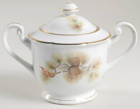 Pine Tree Sugar Bowl & Lid