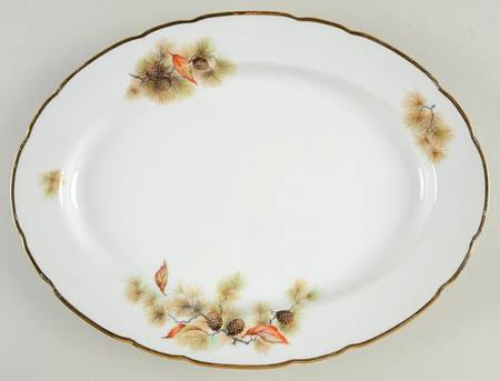 Pine Tree 14" Oval Serving Platter