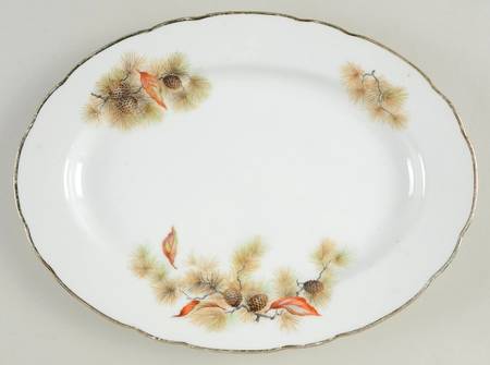 Pine Tree 12" Oval Serving Platter