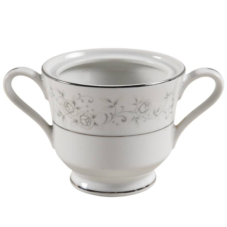 Platinum Rose Sugar Bowl No Lid