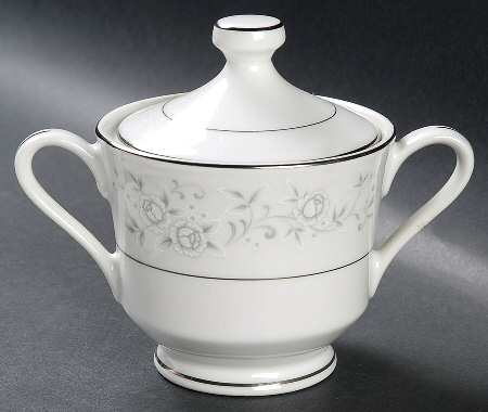 Platinum Rose Sugar Bowl & Lid