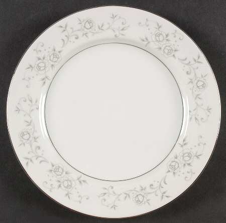 Platinum Rose Salad Plate