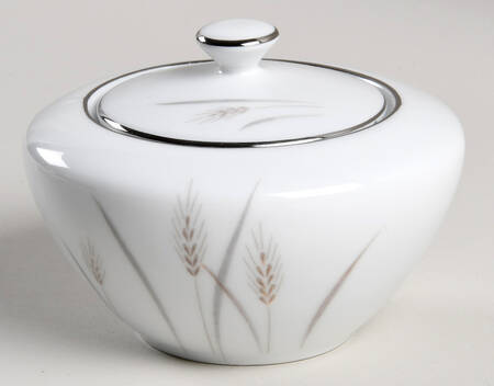 Platinum Wheat Sugar Bowl & Lid