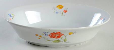 Poppy Garden 10" Oval Baker
