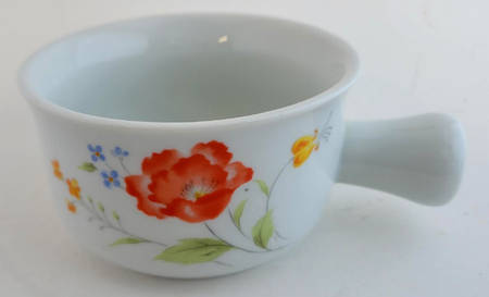 Poppy Garden Individual Handled Soup Bowl