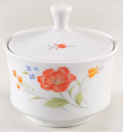 Poppy Garden Sugar Bowl & Lid