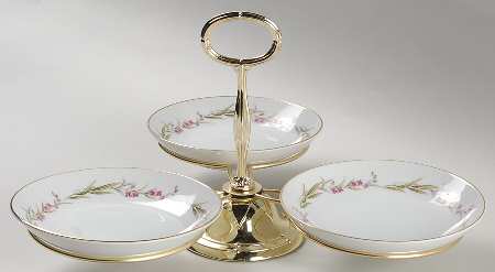 Prestige 7" x 12" 3-Part Relish & Metal Stand (FR) HC