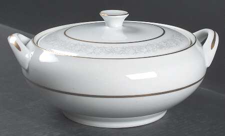 Queens Brocade Round Covered Vegetable