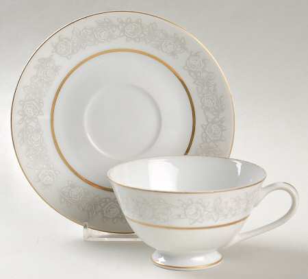 Queens Brocade Footed Cup & Saucer Set