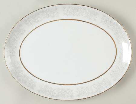 Queens Brocade 12" Oval Serving Platter
