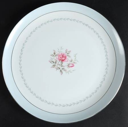 Regency (Blue Band, Platinum Trim) 12" Chop Plate (Round Platter)